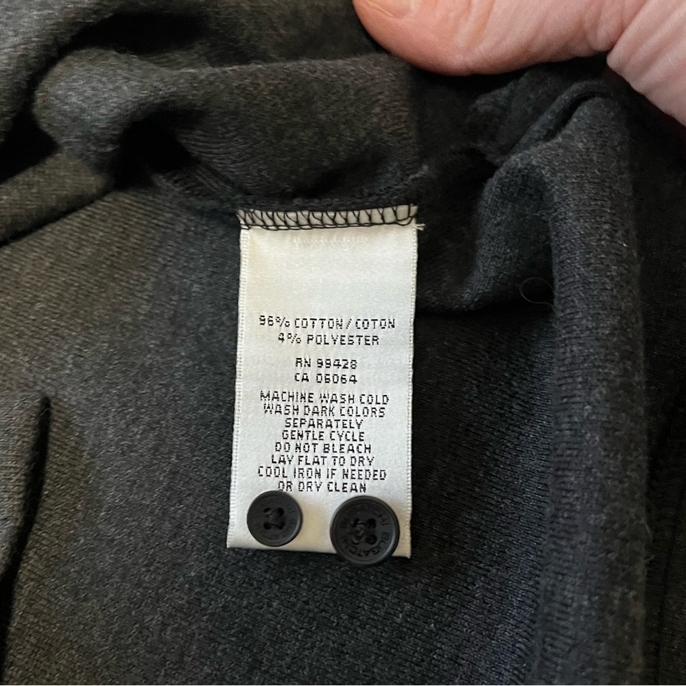 Bugatchi Cotton Blend Button Diwn Shirt Jacket Caviar Charcoal Grey size Large - Picture 12 of 16